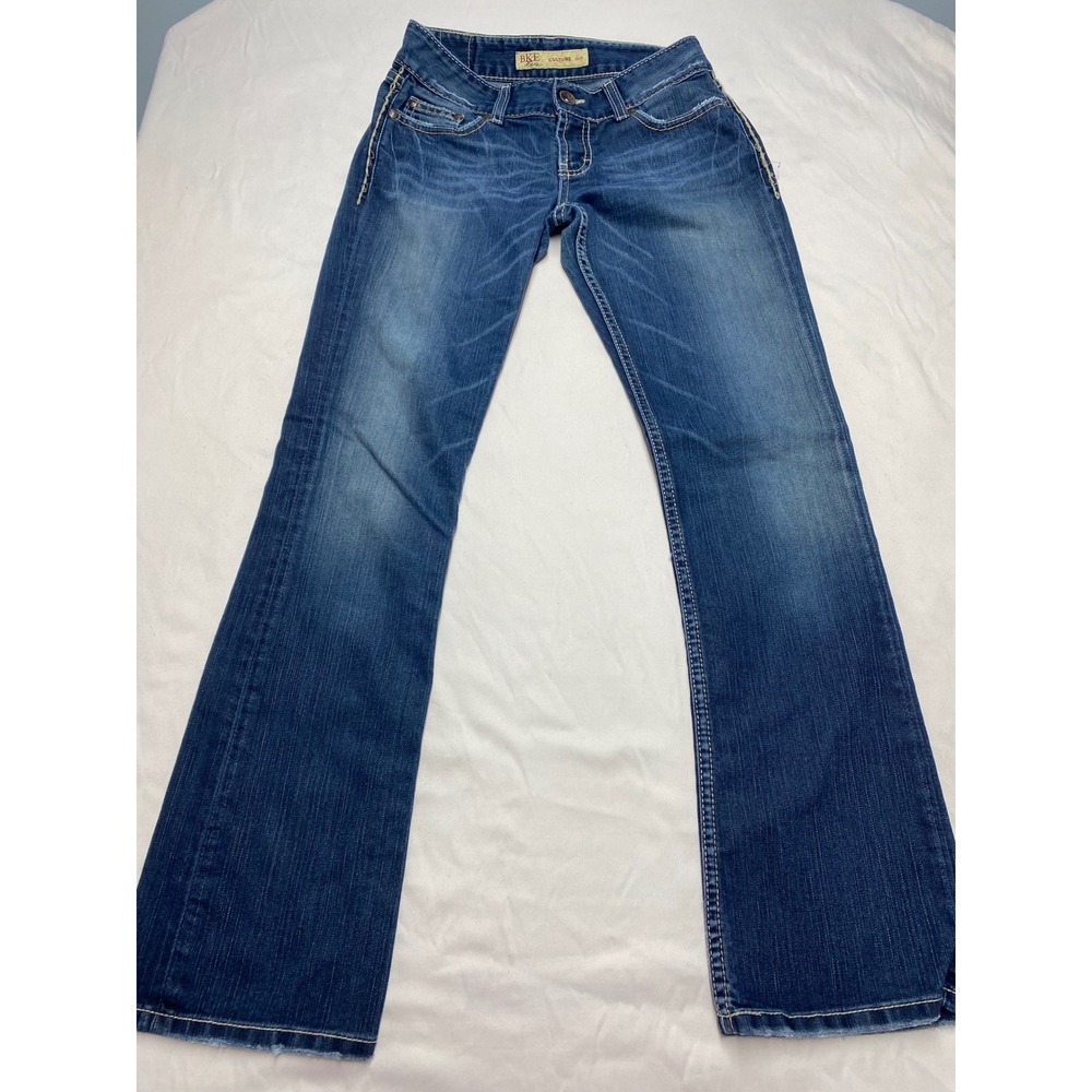 BKE Culture Bootcut Jeans Womens 27x31.5 Medium Wash Distressed Stretch Denim